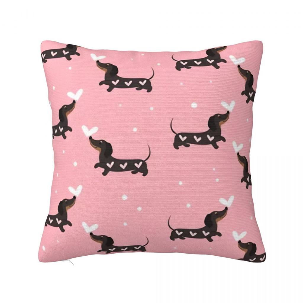 Dachshund Pillow Cases Gift for Animal Dog Lover Cushion Covers Awesome Polyester Decorative Pillowcase for Home 18x18