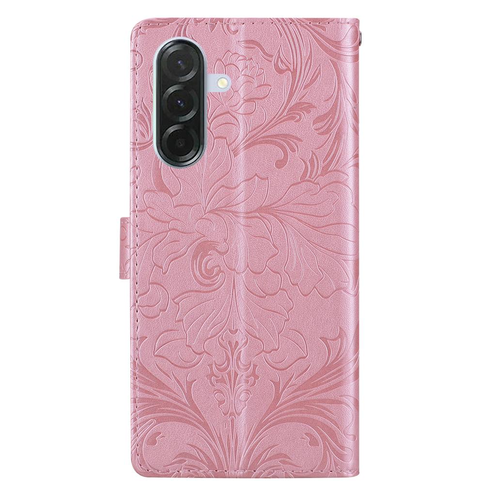 For Samsung Galaxy A56 5G/A36 5G Leather Case Imprinted Floral Pattern Wallet Stand Flip Phone Cover