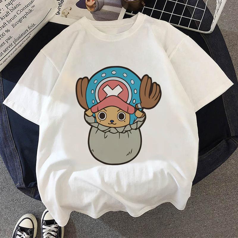Japanese Anime One Piece Luffy T-Shirt Chopper Peripheral Clothes Men Cartoon T-shirt  Fashion Harajuku Ullzang Fashion Unisex Top