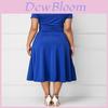 Elegantes Plus Size Sommer Vogue Sexy Asymmetrischer Saum V-Ausschnitt Minikleid für Partys