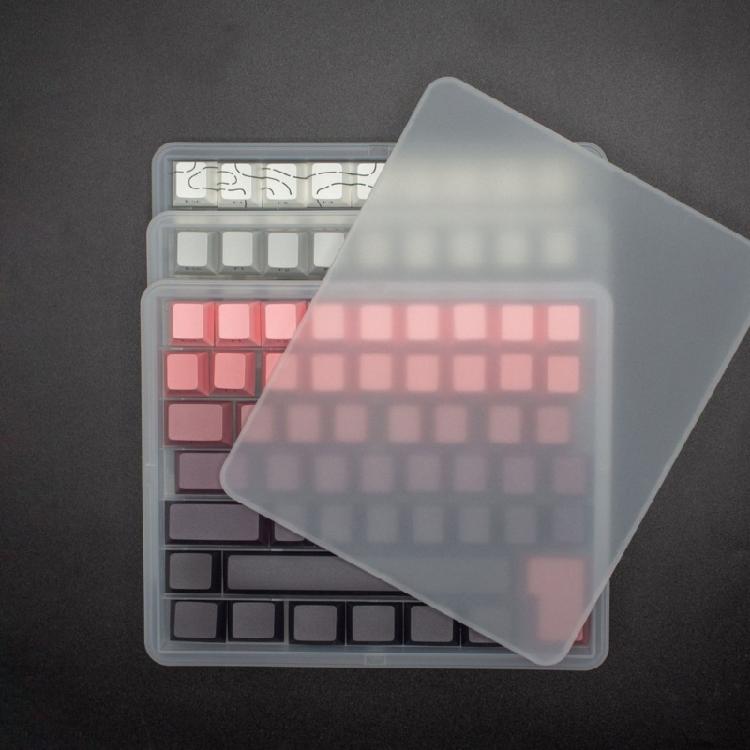 Tydligt förvaringsfodral för tangentbordstillbehör Anti-halkbas och dammtålig design för mekaniska tangentbord Keycap
