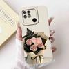 For Realme Narzo 50A Case RMX3430 Colorful Flowers Soft Silicone Cover For Oppo Realme Narzo50a 6.51" Fashion Protective Shell