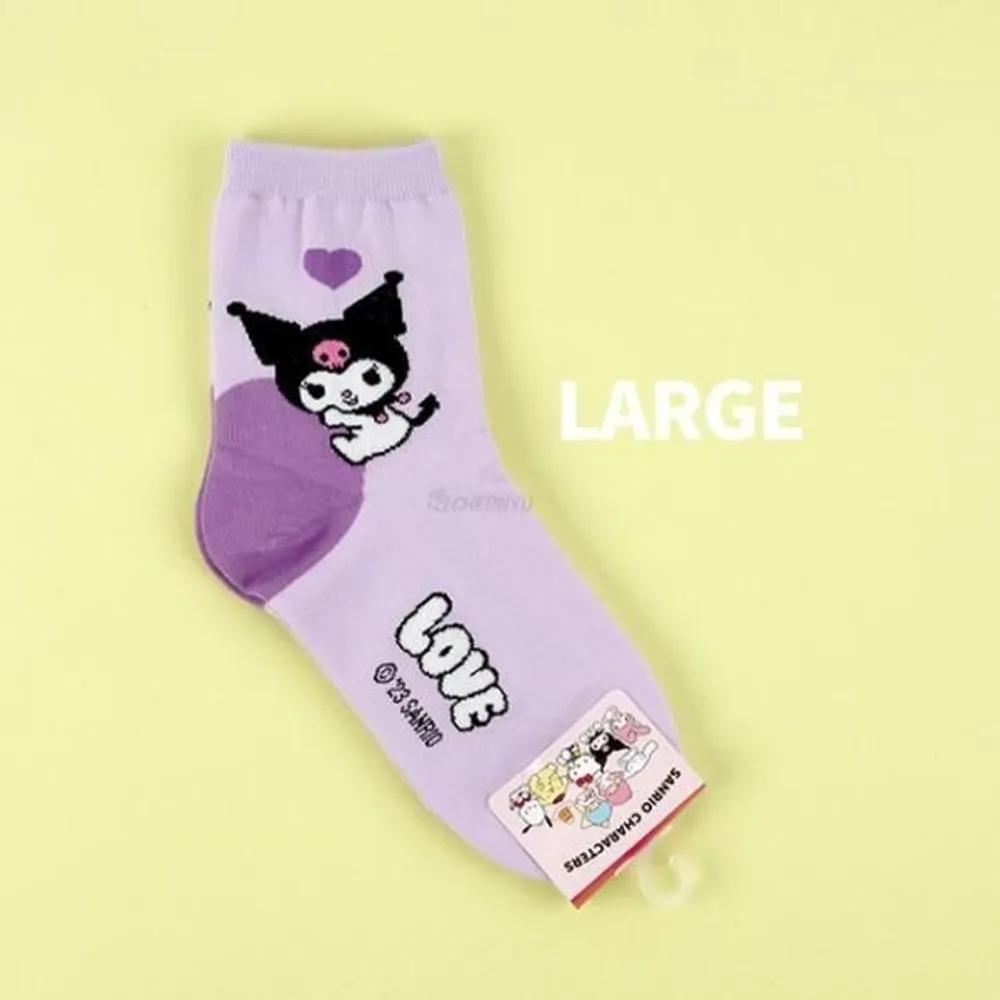 Детские носки Sanrio с большим сердцем - Куроми L (200-220 мм)
