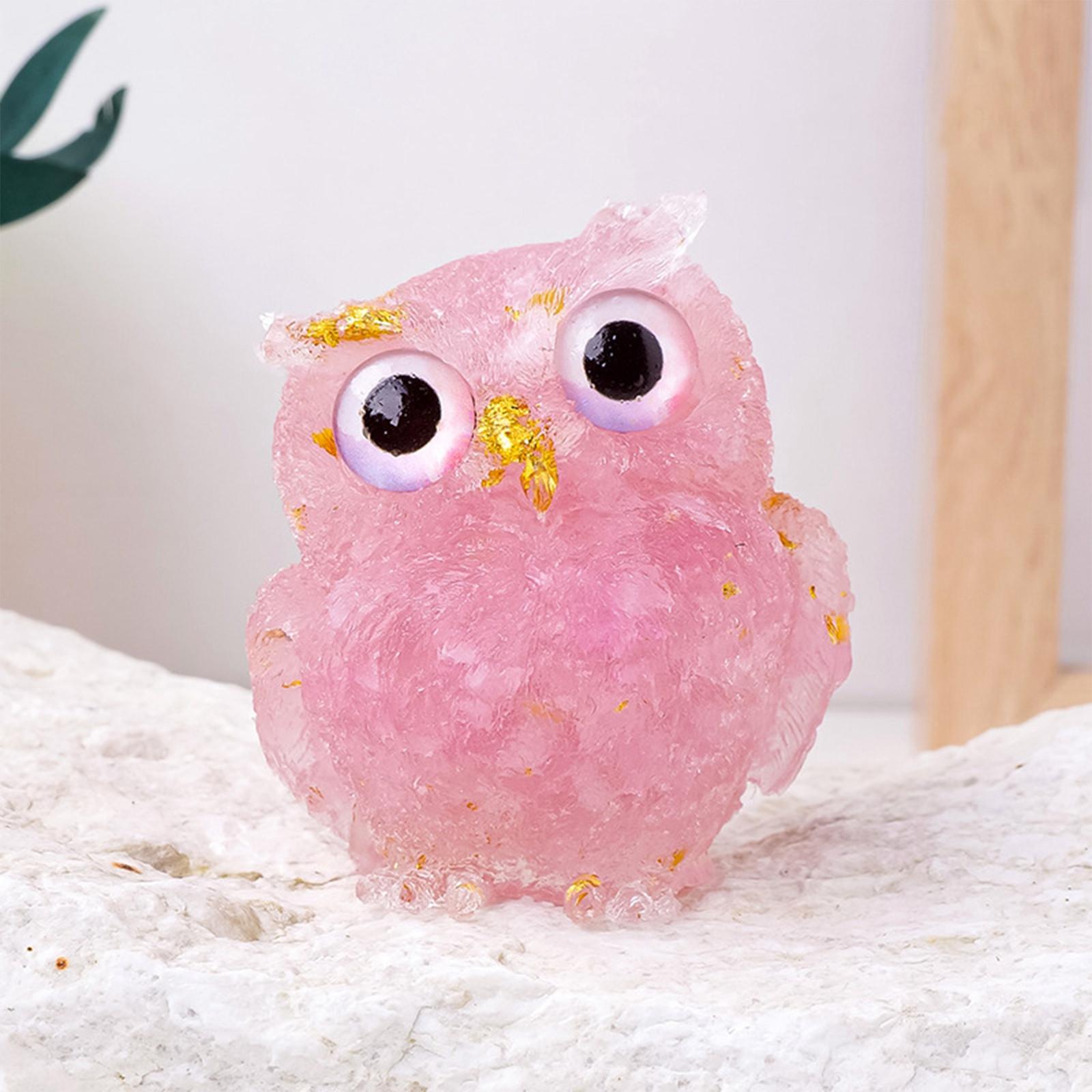 

Natural Crystal Gravel Dripping Owl Ornaments Resin Crafts Home Decoration Gifts,Garden Decoration Lawn , owl Decoration One Size