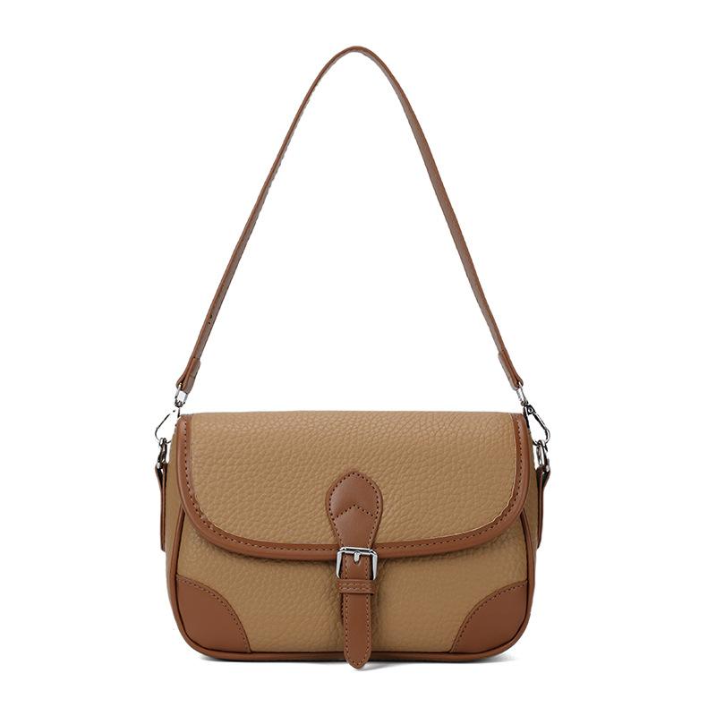 Retro Small Bag Women's Bag Summer New Fashion Shoulder Bag Fashion Crossbody Contrasting Color Small Square Bag Tide