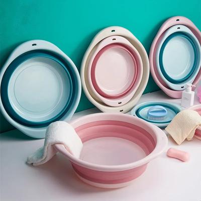 Portable Baby Bath Basin Foldable Wash Basin Plastic Travel Folding Laundry Tub Bathroom Wash Basin Camping Picnic Cleaning Tool