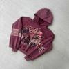 Hip Hop Street Style Hooded Sweatshirt Star Letter Print Loose Fit Teens