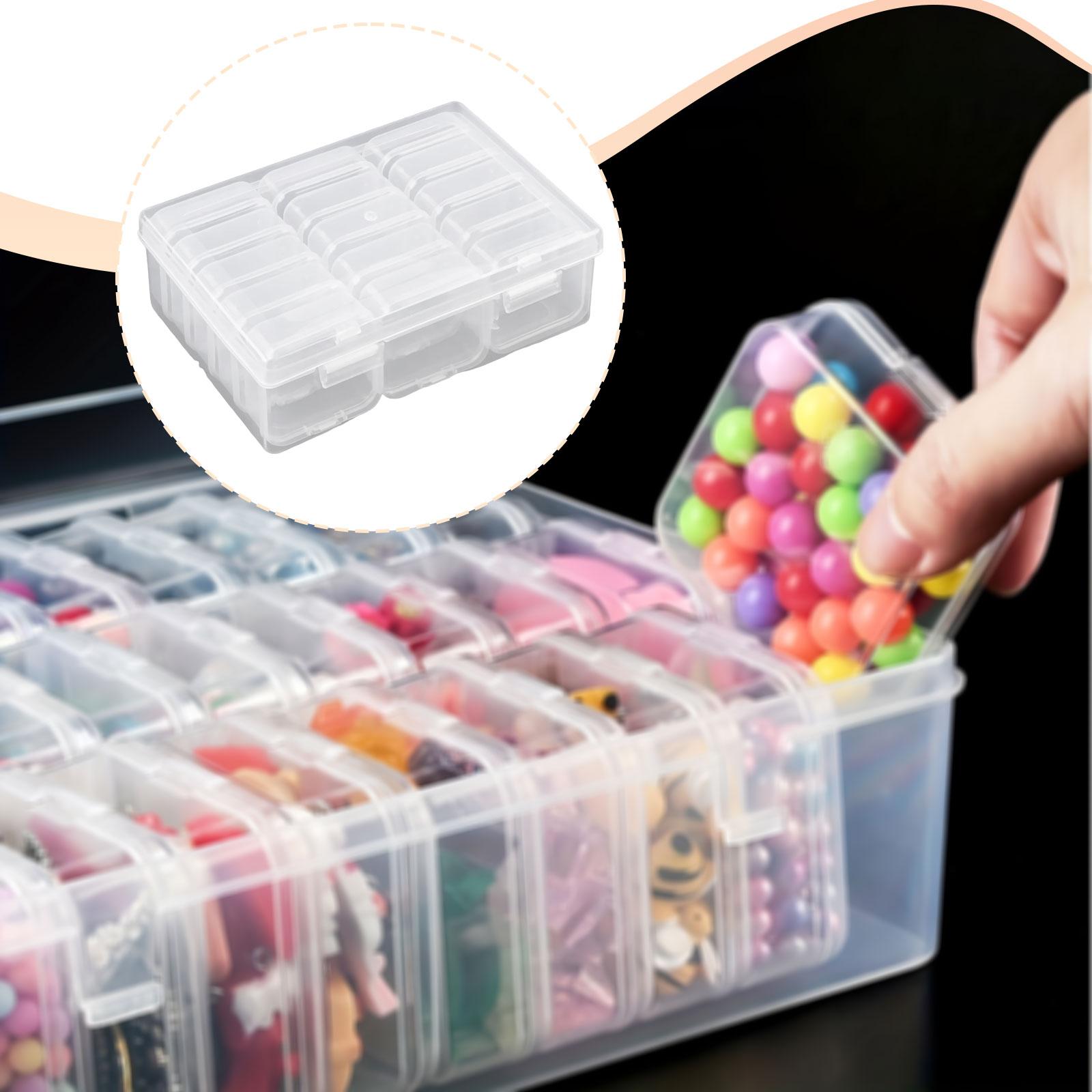 Bead Organizer Box Small Bead Storage Case Professional Premium with Lid Versatile Easy to Use Transparent for Parts Bracelet