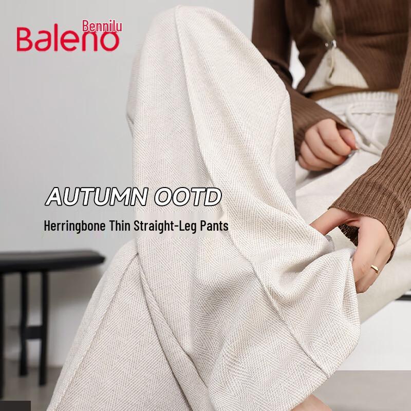 

Baleno Women s High-Waist Straight-Leg Casual Pants M