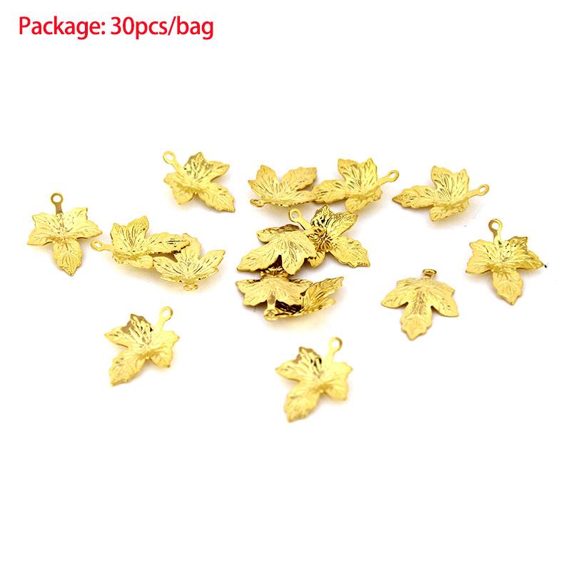 50-30Pcs Stainless Steel Tree Leaf Charms Leaves/Love Heart/Shell Pendant for Earrings Bracelet DIY Jewelry Making Accessories