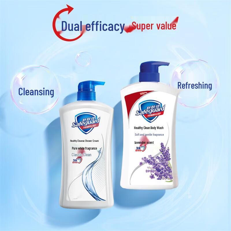 Safeguard Pure White & Lavender Shower Gel Combo