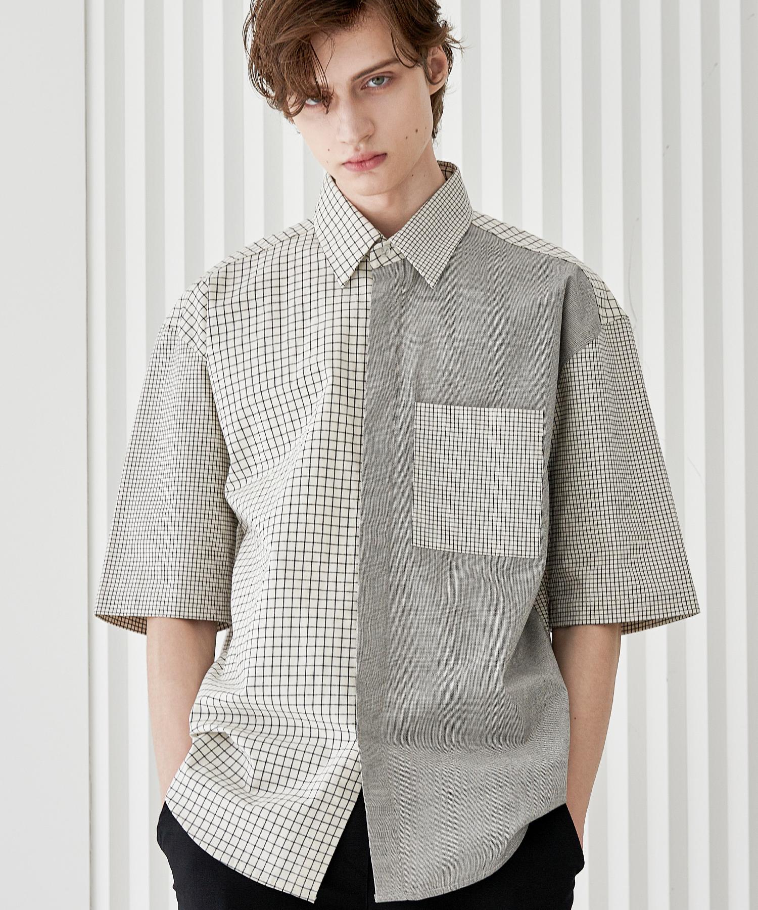 Ssy 3 Check Complex Half Shirt Black/M