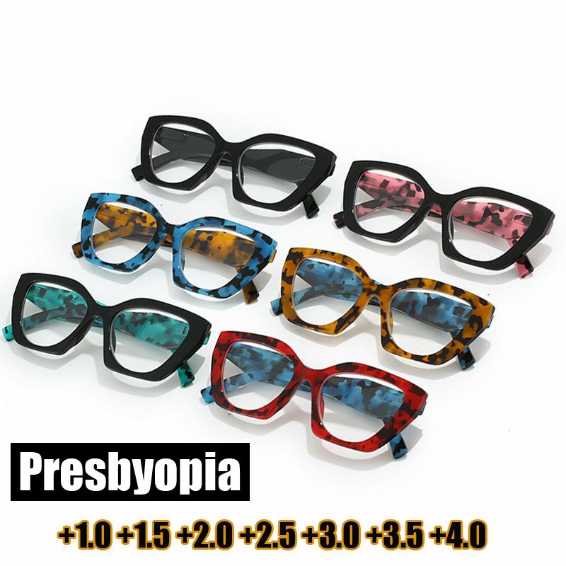 

Fashion Fashion Cat Eye Frame Anti Blue Light Reading Glasses Luxury Design Ladies Hyperopia Eyewear Optical Farsighted Eyeglasses