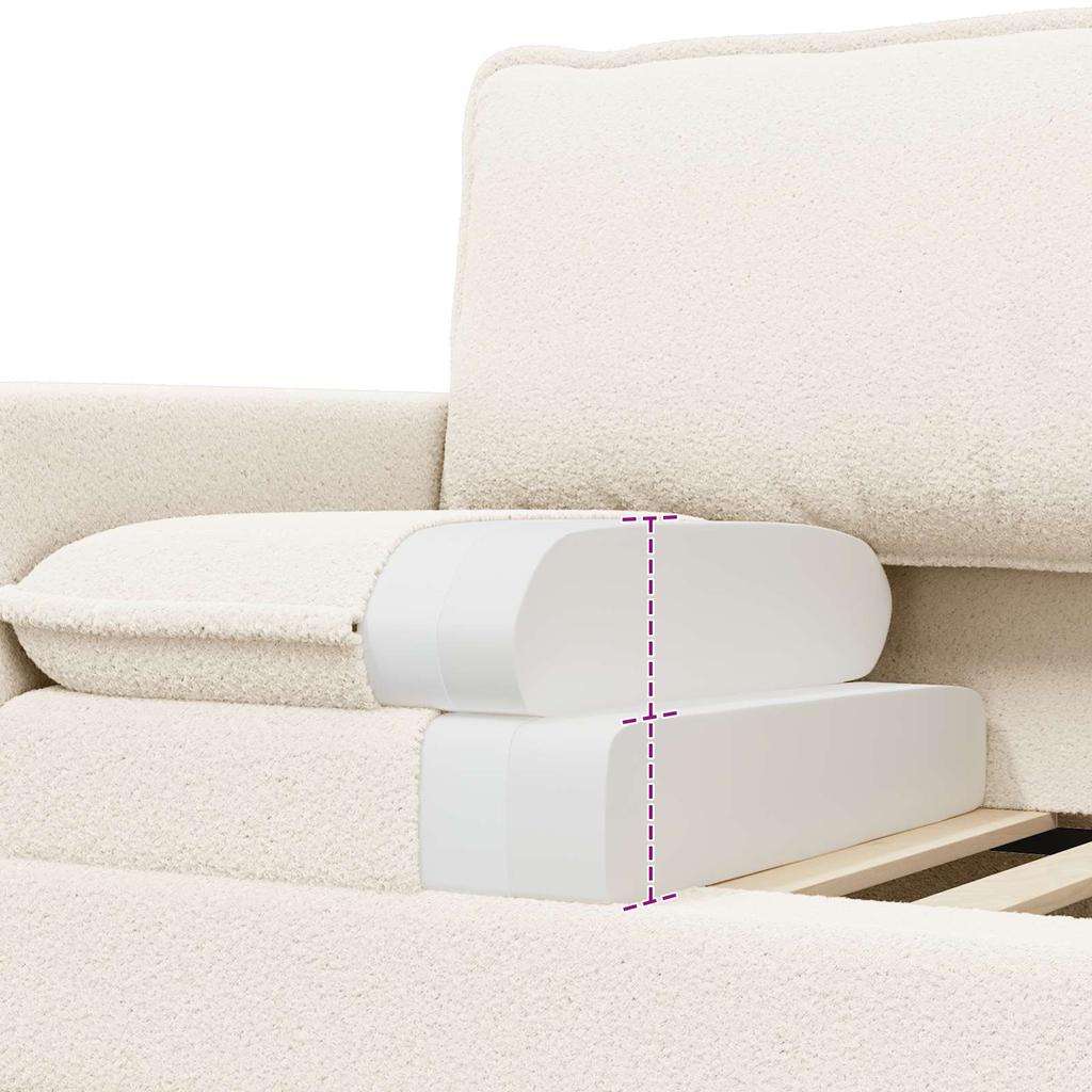 Cream Sofa 156 X 81 X 87.5 Cm Fabric