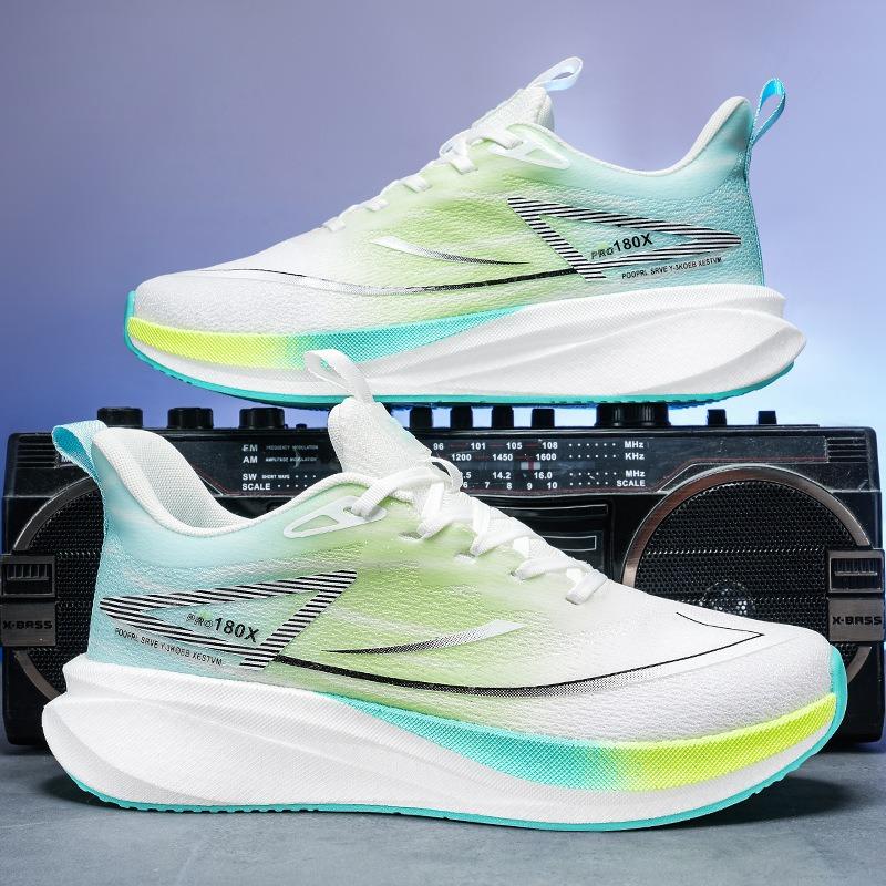 Echte Carbonplatte Laufschuhe Herren und Damen Stoßdämpfende Freizeitschuhe Herren Sport Atmungsaktiv Weichsohle Rückprall Sportschuhe