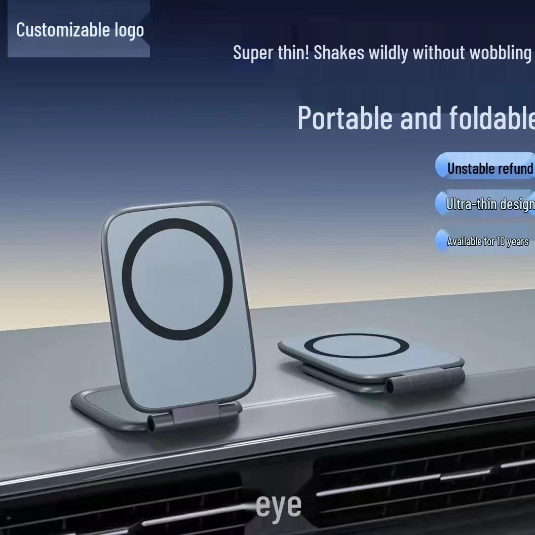 Universal Magnetic Car Phone Holder with Rotating, Telescopic, and Foldable Suction Cup Design