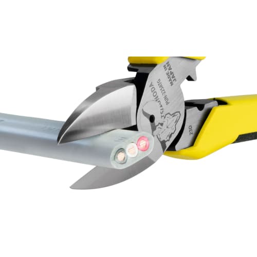 TSUNODA Electric Power Thin-Blade Nippers with Crimping Function, Eccentric VVF2.6 x 3 Cores, 225mm, PUN-225ATG
