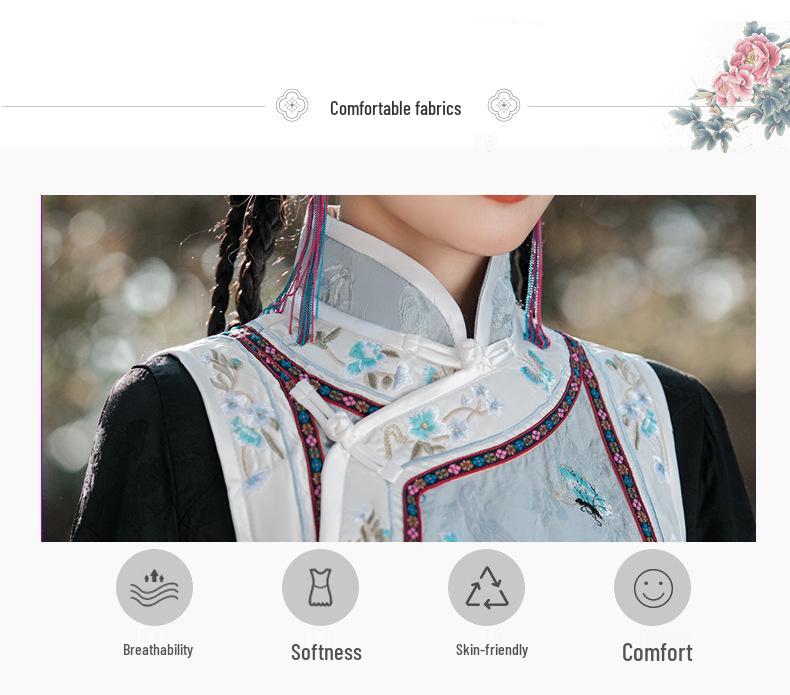 2024 Autumn Ethnic Women's Chinese Embroidered Sleeveless Jacket – National Tide Gege Style