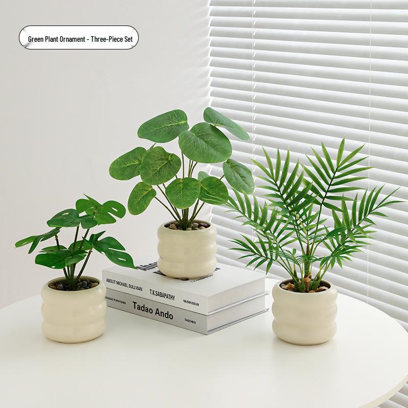 Nordic Indoor Desktop Bonsai: Artificial Green Plants for Office Decoration