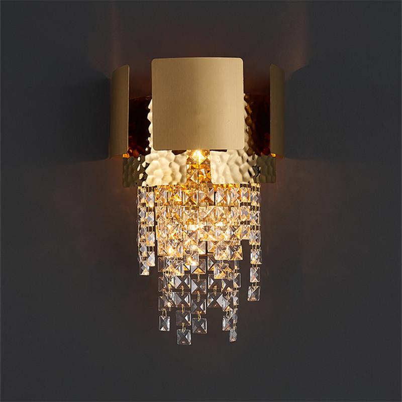 Evelyn - Gold Crystal Modern Wall Lamp