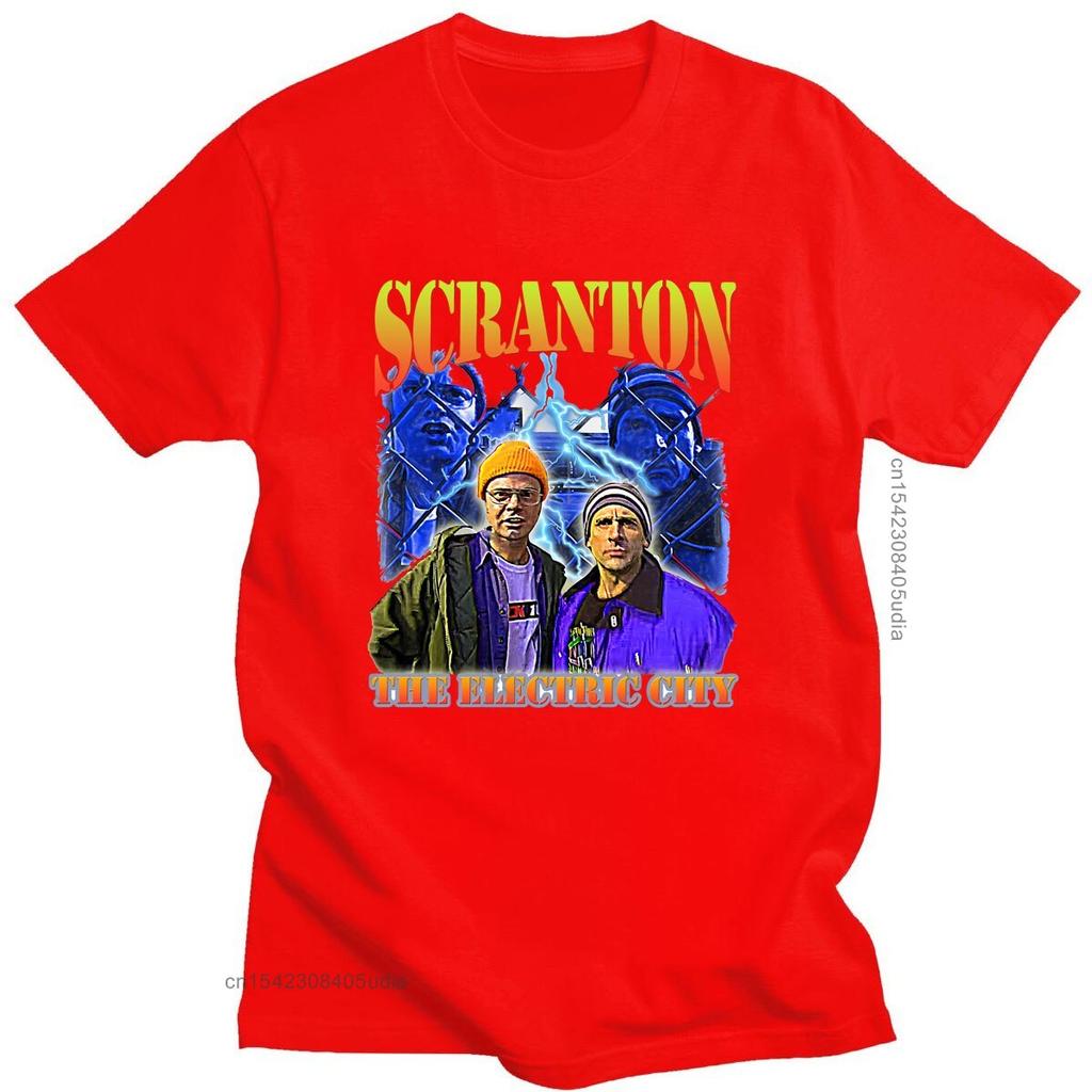 Oversized T-Shirt The Office Dunder Mifflin Dwight Tv Show Scranton Tshirts Male Brand Mens Vintage Cotton Tshirt Unique Tops