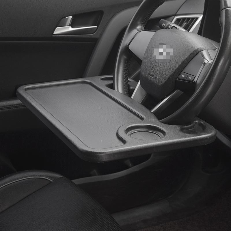 Portable Car Steering Wheel Tray for Laptops & Snacks