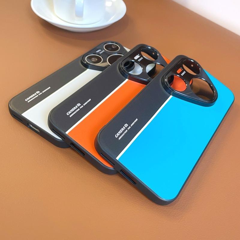 Luxury Fluorescent Line PU Leather Case for Huawei Pura 90 Pro Max 80 Ultra P80 Pro P70 Pro+ Soft Edge Metal Lens Ring Cover