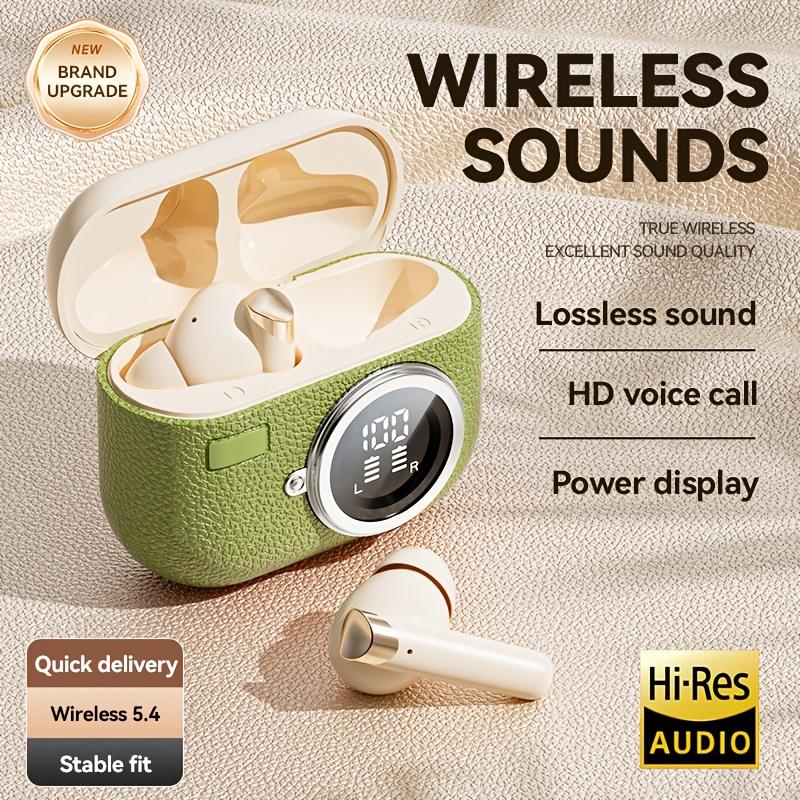 

Бездротові навушники Bluetooth 5.4, навушники з басовим стереозвуком, мікрофон з шумозаглушенням, водонепроникність IP7, час роботи від акумулятора 36 годин зелений