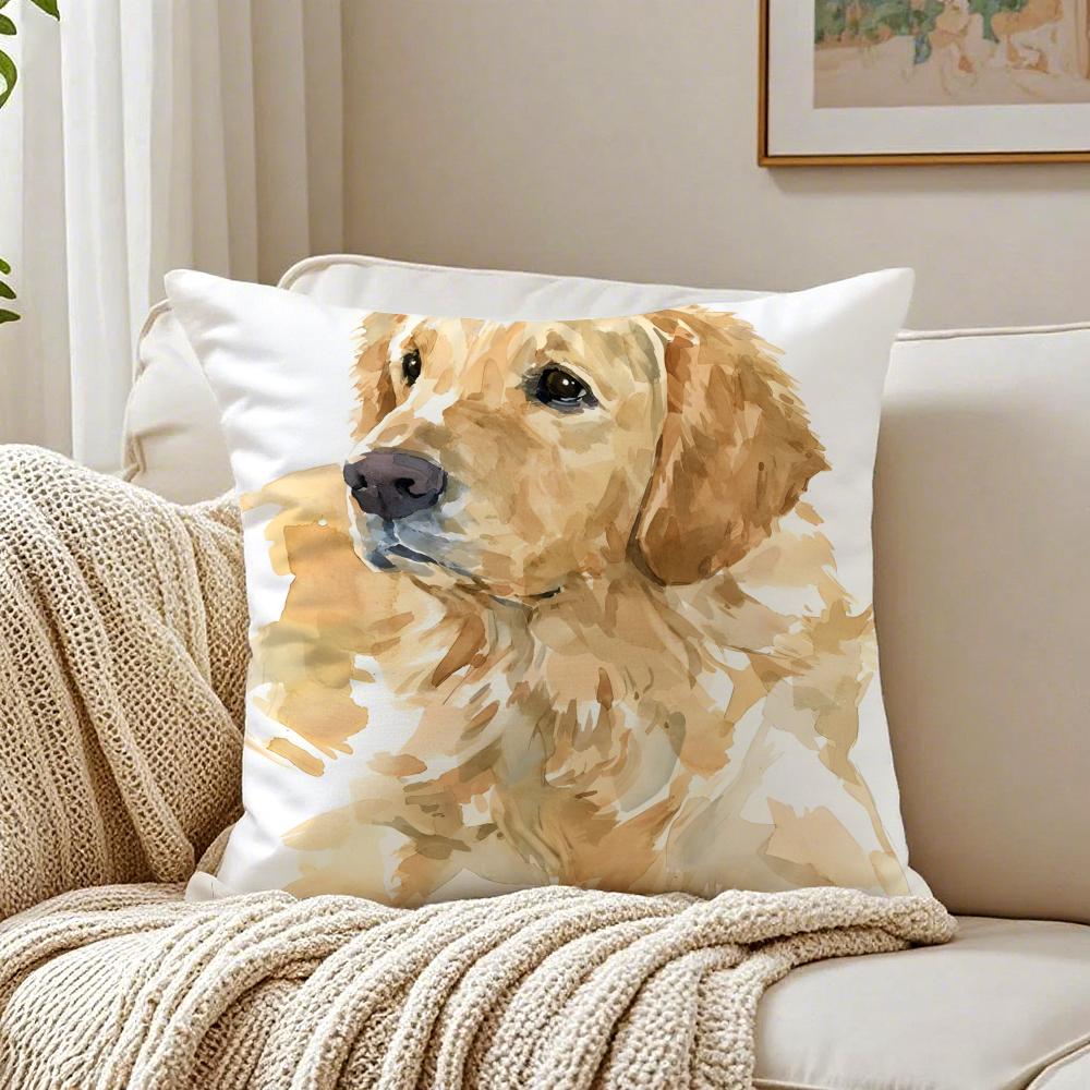 Labrador Retriever Pillow Friendly Dog Plush Cushion Cushion Cover Pillowcase Antidustmite living Room Sofa Decor Cushion Room