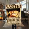 1PC Roronoa Zoro Patterned Flannel Blanket Suitable For All Seasons For Home Decor Warmth And Comfort Gifts Holiday Present