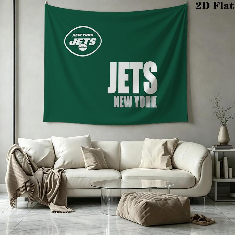 NY Jets Wall Tapestry Aesthetic Wall Hanging Printed Fabric Blanket Decorative Tapestries for Bedroom Living Room Home Decor