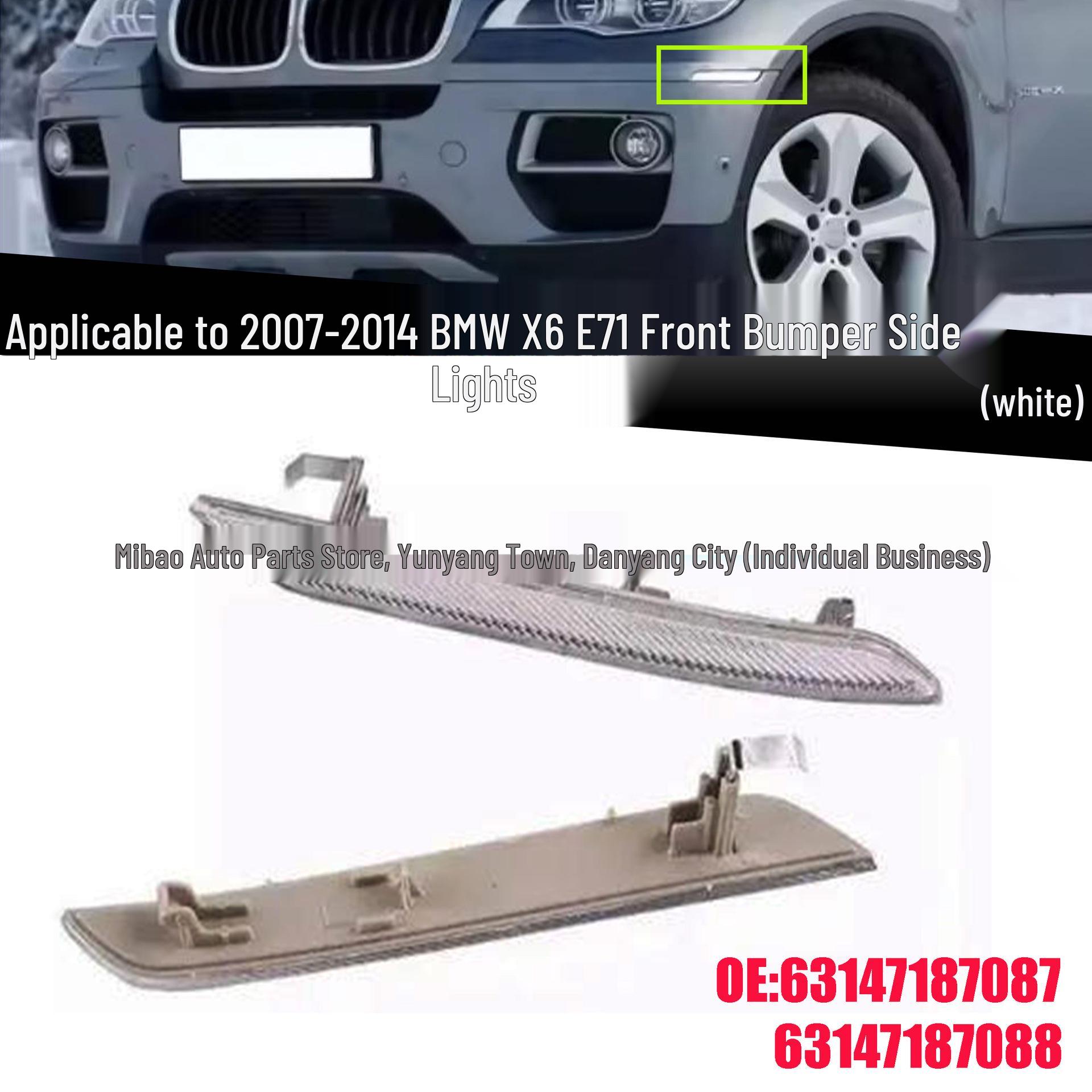 

Fits 07-14 BMW X6 E71 E72 X5M Side Turn Signal Light 63147187087/7088 Right Side