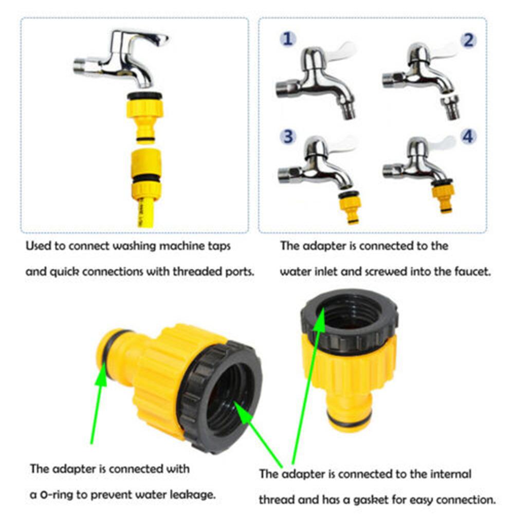 Tool Water Tubing Adapter Replace 1/2" 3/4" Screw On Threaded Connector