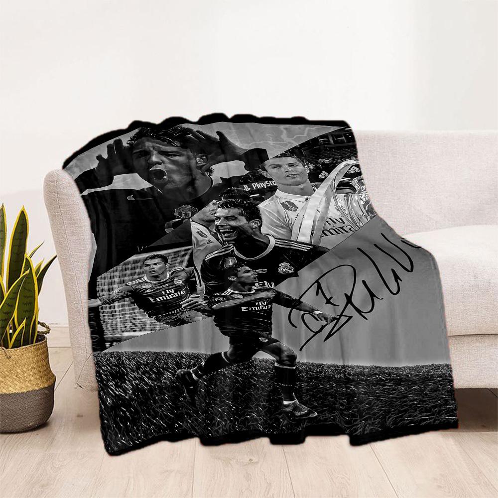 Ronaldo Legacy Continues Blanket Durable Comfort Suitable for Sofa Seaside Picnics All-Season Use Modern Style