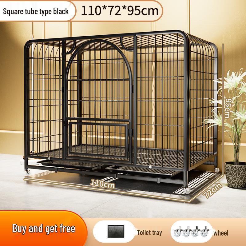Indoor Pet Cage with Toilet for Medium to Large Dogs: Suitable for Border Collies, Labradors, and Golden Retrievers