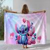 Couverture Flanelle Kawaii Point S Dessin Animé, Couverture Peluche Ultra Douce Chaude pour Maison Chambre à Coucher Lit Canapé Couverture Camping Pique-nique cadeau enfants