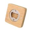 Square Round Beer Opener Wooden Beer Bottle Opener Universal Beer Cap Catche  for Home Kitchen Bar