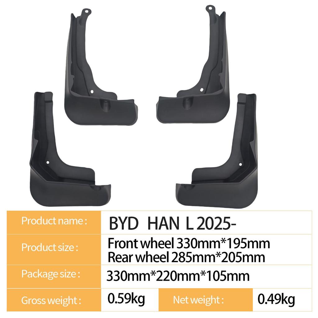 BYD HAN L2025 Mudguard for Car Tires – Suitable for Cross-border Trade