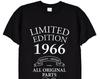 Limited Edition 1966 Birthday Present T Shirt, Funny Bday Gifts for Men or Women, Mum, Dad, Grandad, Vintage Old Men, 57th, 55th, 56th, 434