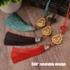 Chinese Style Gourd Car Hanging Decoration Rotatable Fu Character Gourd Tassels Car Rearview Mirror Charm Feng Shui Ornament Pendant Accessories