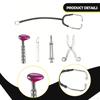 1/12 Dollhouse Mini Stethoscope Care Tools Role Playing DIY Kids Toy Realistic Doll House