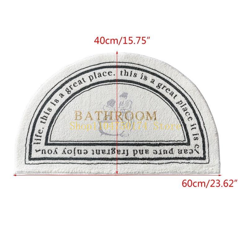 Semicircle Non Slip Entrance Doormat Quickly Dry Absorbent Bath Mat Rug Toilet Carpet for Home Bedroom Kitchen Bathroom top sale