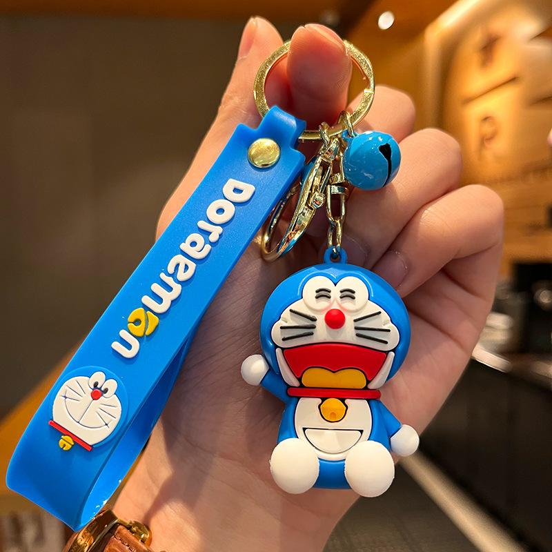 Doraemon Cartoon Keychain Couple Backpack Hanging Decorations Creative Car Accessories Keychain Figurine Toys Anime Cartoon