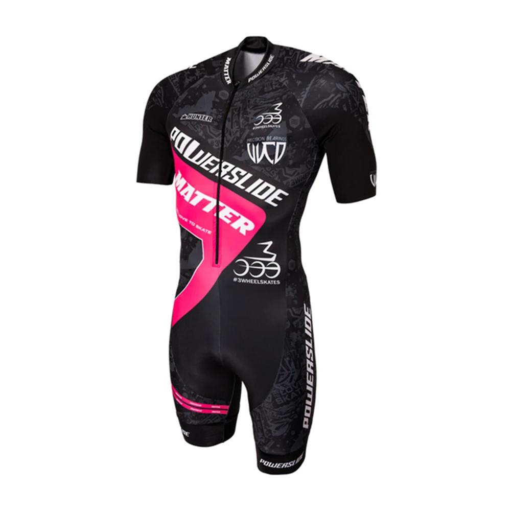 2026 Powerslide Mens Long Cycling Triathlon Racing Suit Speed Inline Roller Skate Skinsuit Fast Skats Mtb Roller Skating Jumpsuit Set