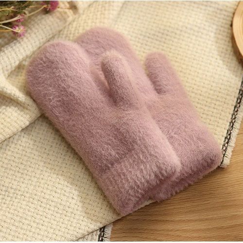 Imitation Knitted Wool Plush Gloves