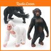 Lifesize Gorilla Figurines Realistic Black White And Standing Gorilla Pvc Animal Models
