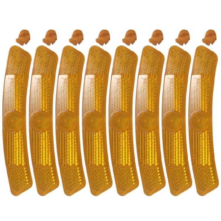 

8Pcs Waterproofs Bikes Wheels Spokes Reflectors Safety Wheels Reflectives Light жовтий