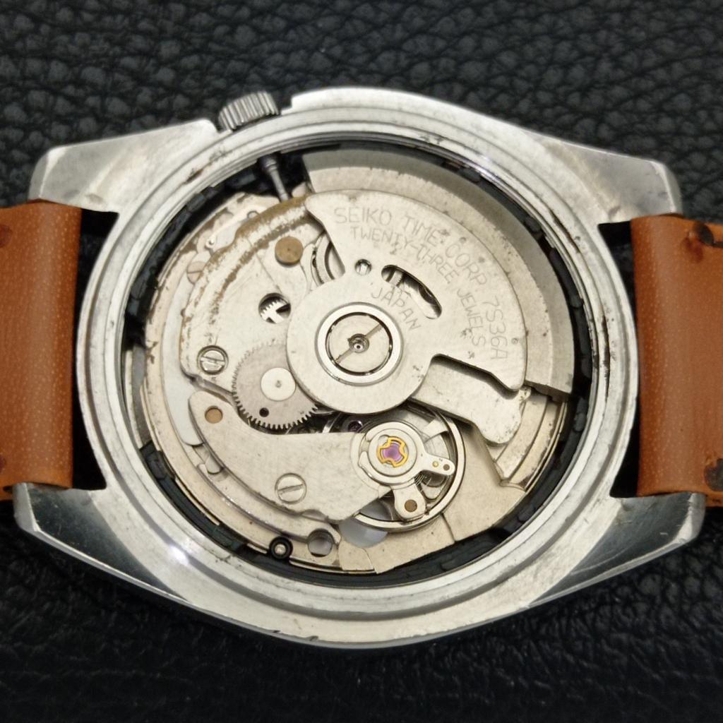 AUTOMATIC VINTAGE SEIKO 5 JAPAN 7S36A MENS WHITE COLOR DIAL WATCH a702612-1 R209-a702612
