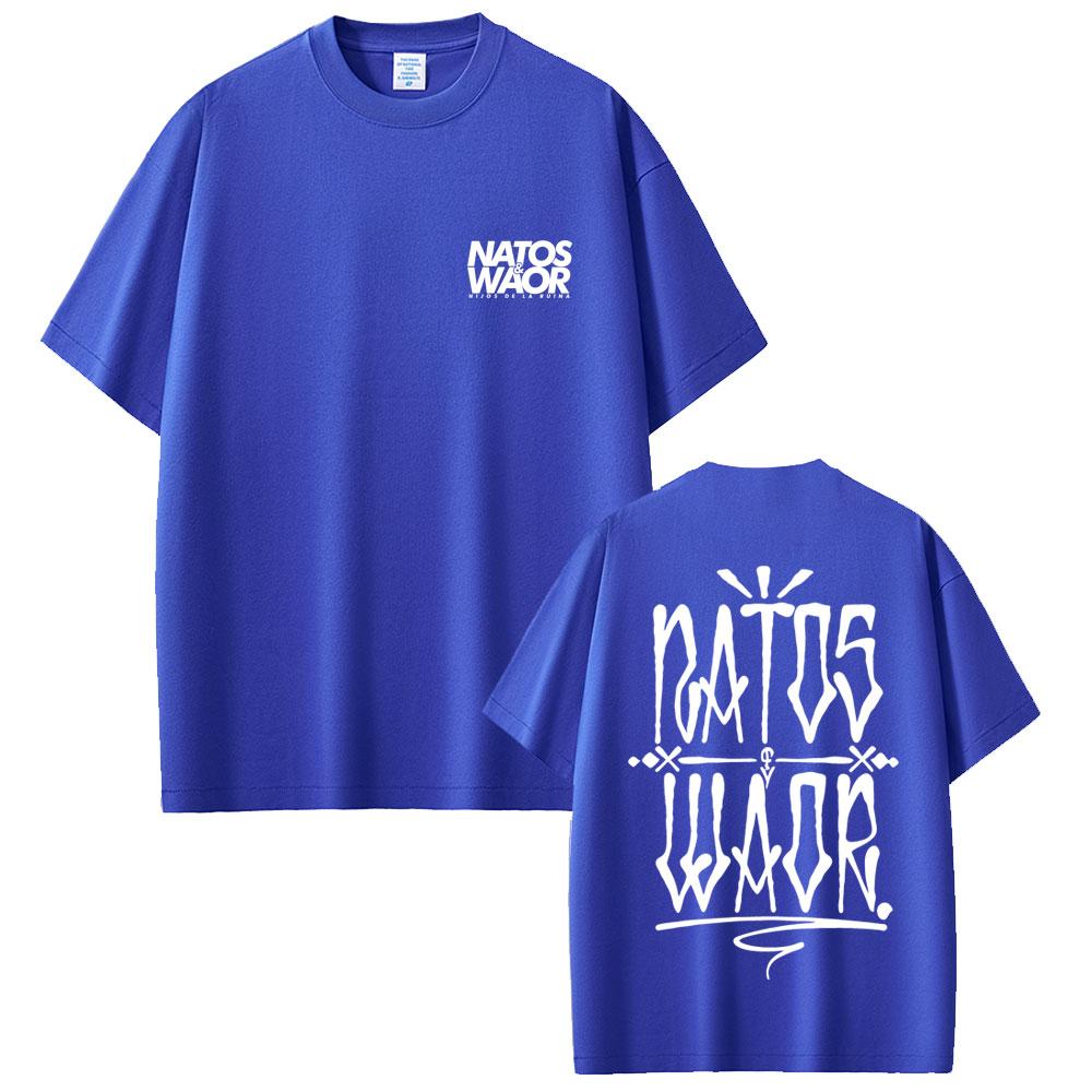 

2025 Summer Rapper NATOS WAOR New Album T-shirt Men Women Hip Hop Fashion Vintage Short Sleeve 100% Pure Cotton Printed T-shirt S