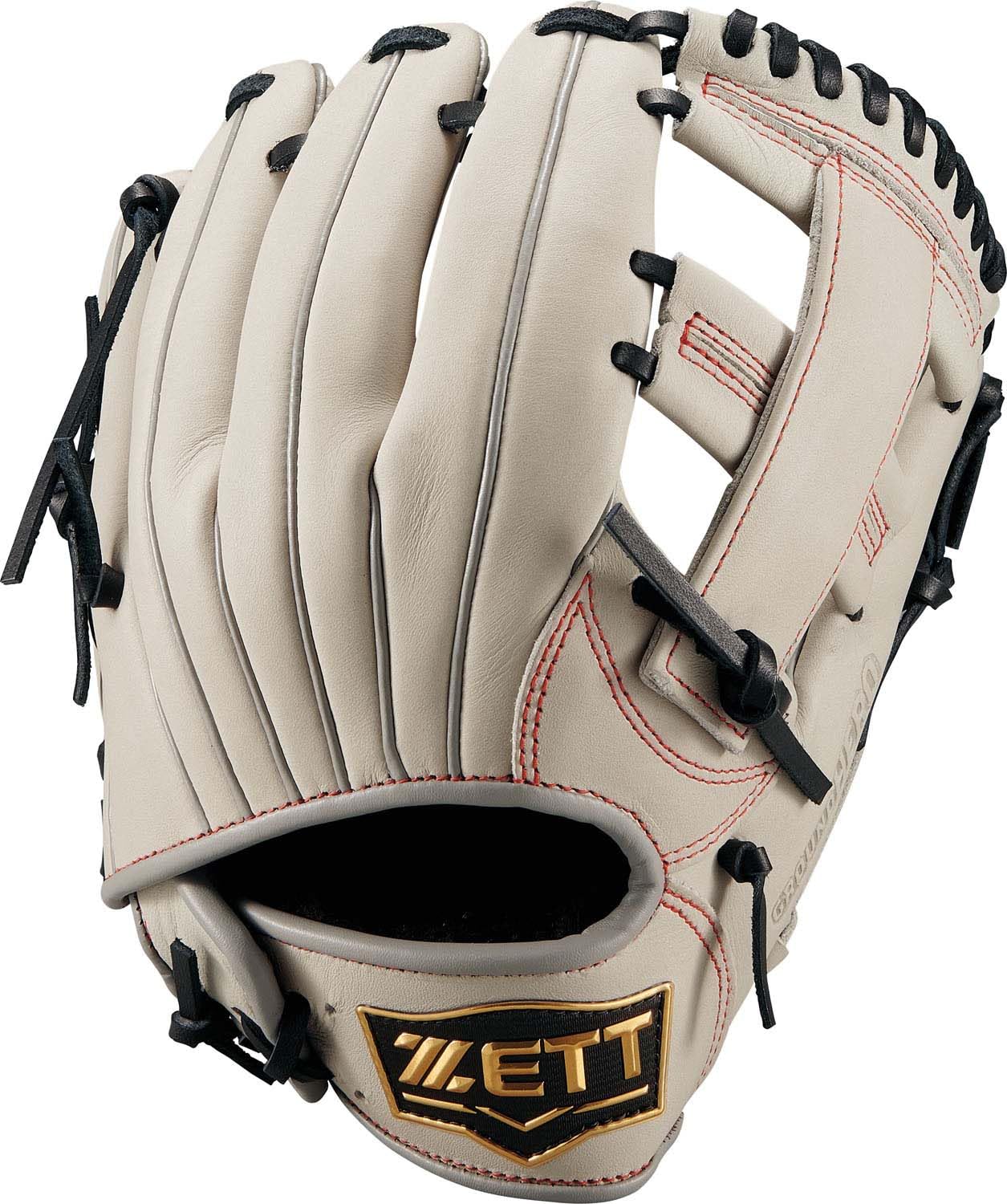 ZETT Youth Softball Ground Gray x Size S heights BJG762620 Glove, Hero, All-Around, Right-Handed Throw, Black, (For 120-135cm),